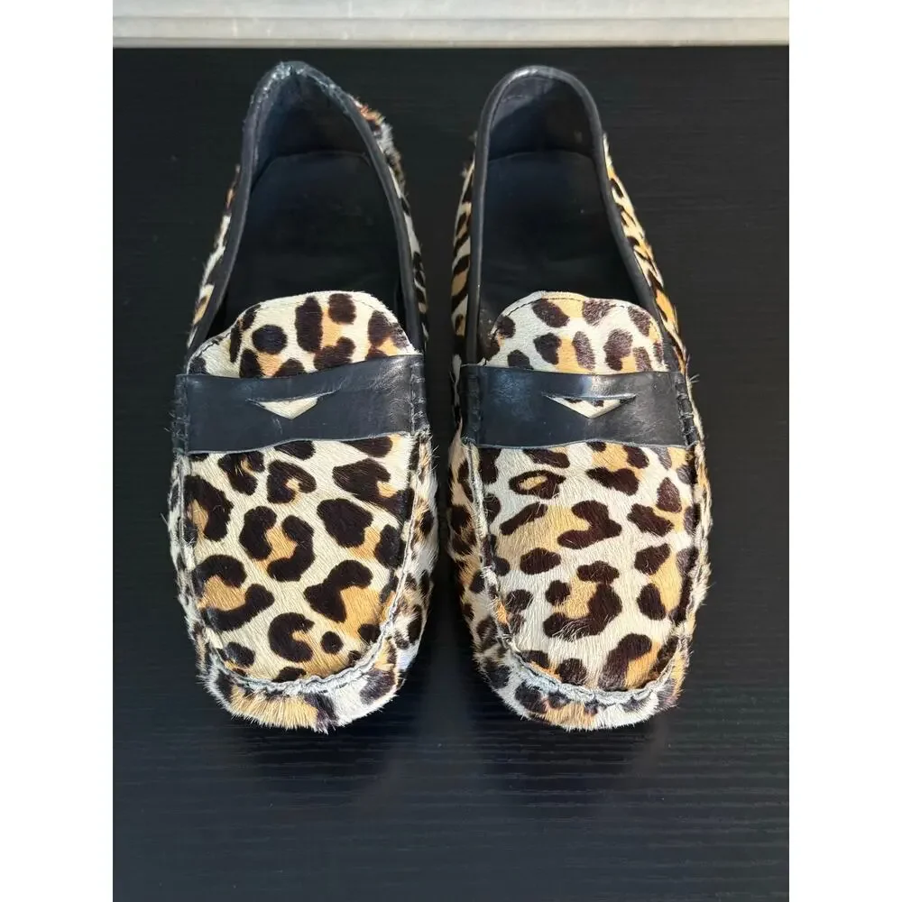 Cole Haan Nike Air Leopard Calf Hair Loafers Flats Women’s 7.5 Black